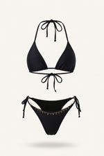 High Waist Bikini Set — Black