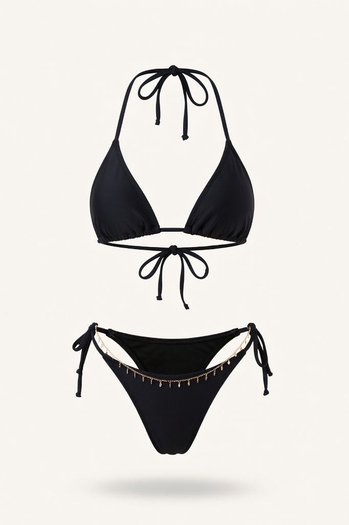 High Waist Bikini Set — Black