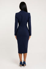 Single-Breasted Suit Skirt — back view
