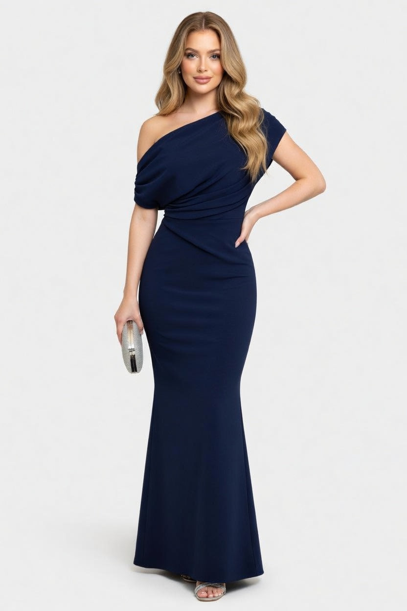 Off-Shoulder Bodycon Dress — Peacock Green