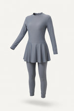 Long-Sleeve Swim Suit — Grey