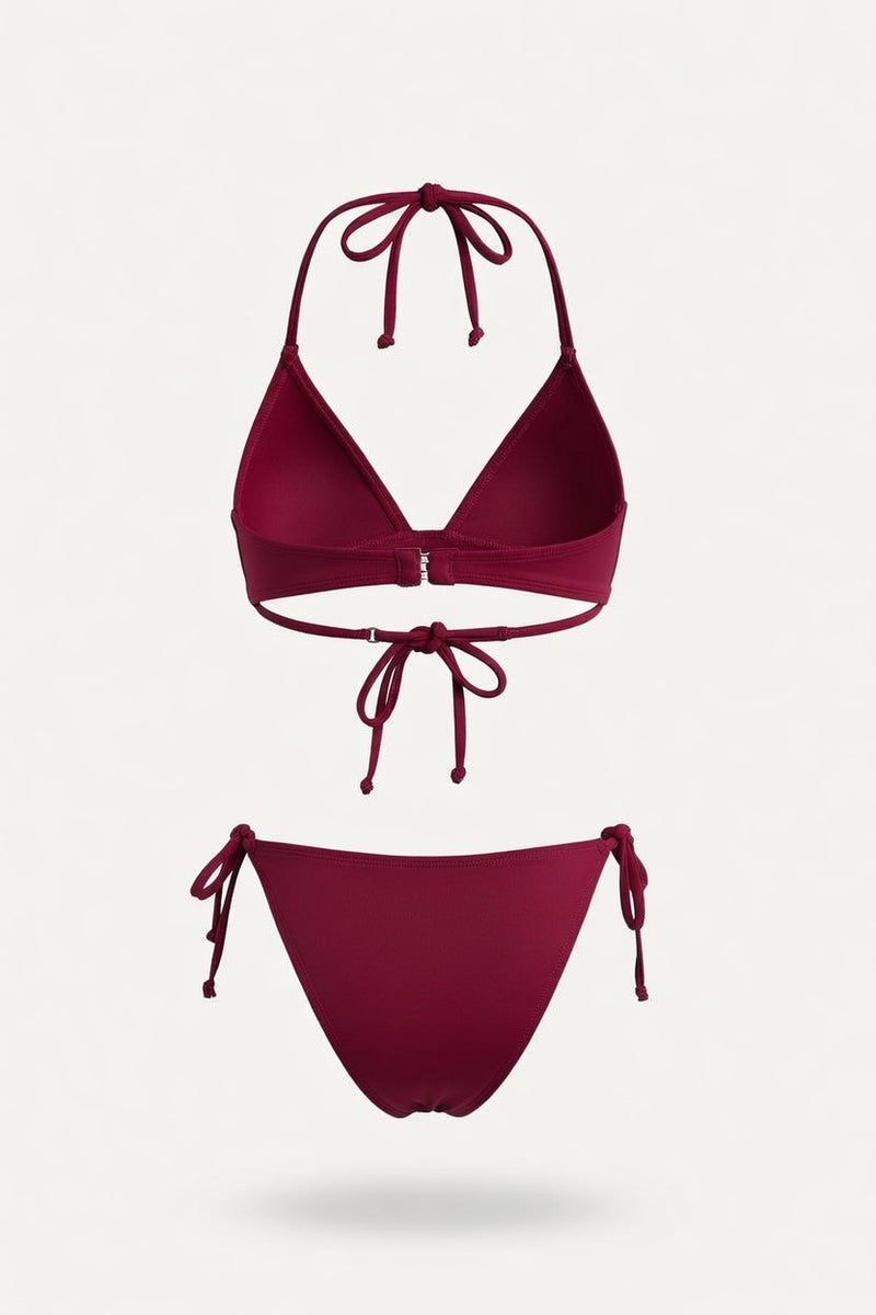 Solid Two-Piece Bikini — back view