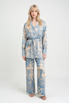 Printed Shirt & Wide-Leg Trouser Co-Ord