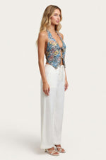 Halter Print Vest Top — side view