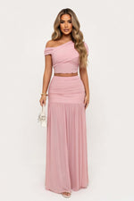 Pleated Midi Skirt — front view