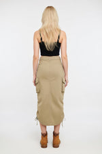 Denim Work Skirt — back view