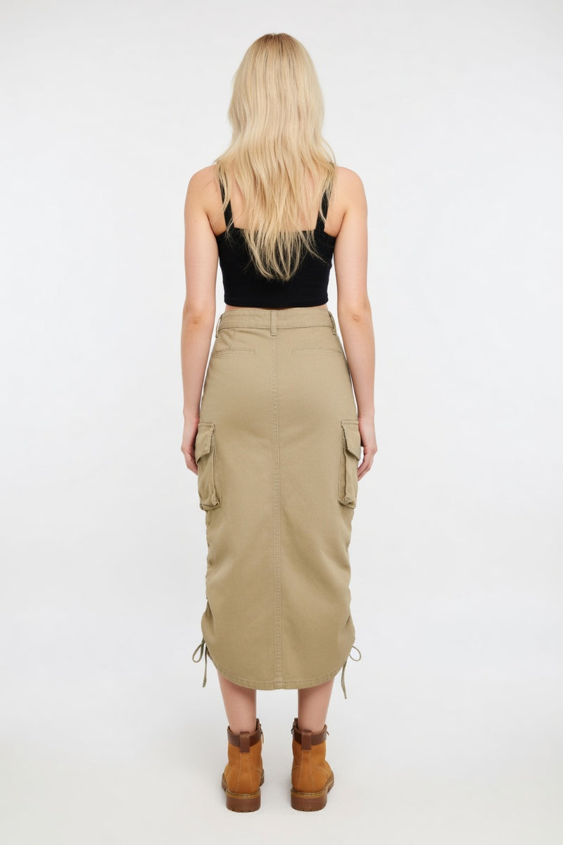 Denim Work Skirt — back view