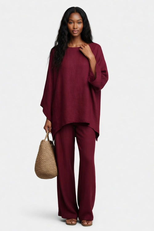 Batwing Top Wide Leg Trouser Co-ord — front view