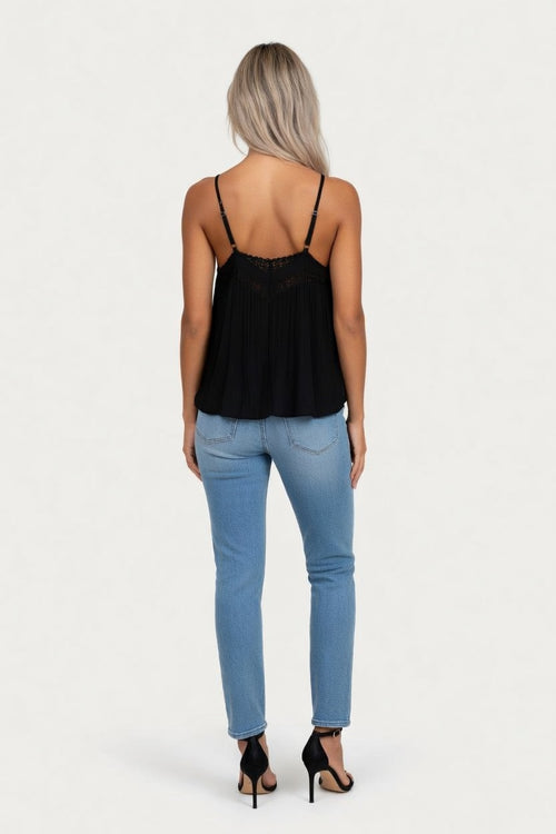 Lace Halter Top — back view