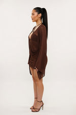 Cross Strap Top & Pleated Skirt Co-ord — side view