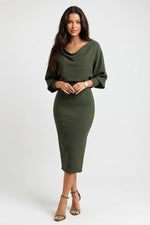 Batwing Knit Dress — front view