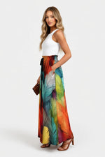 Gradient Print Wide Leg Trousers — side view