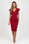 V-Neck Ruffle Dress