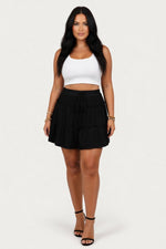 Layered Mini Skirt — front view