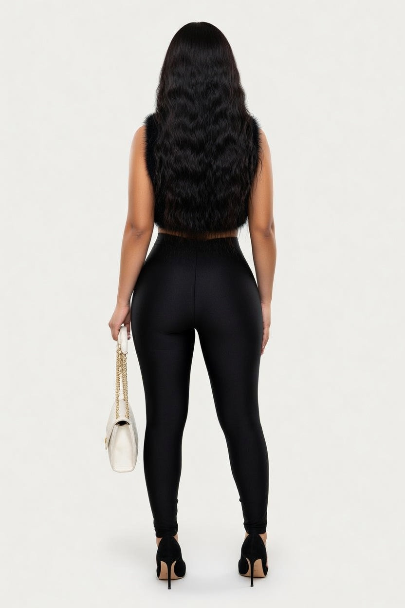 Halterneck Backless Co-ord Set — back view