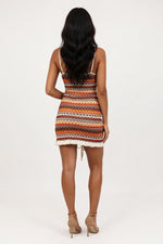 Embroidered Halter Dress — back view