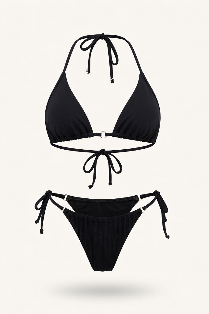 Triangle Bikini Set — Black