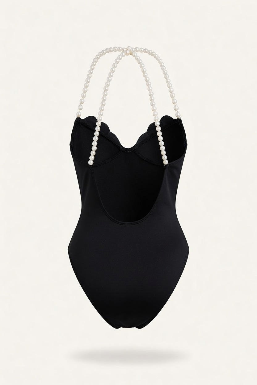 Shell Cup One-Piece Swimsuit — back view