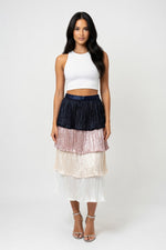 Pleated A-Line Skirt — front view