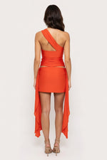 Off Shoulder Top & Pleated Skirt Set — back view