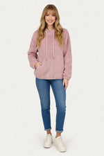 Double-Sided Velvet Hooded Sweatshirt — front view