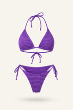 Cross-Front Bikini Set — Purple