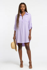 Chiffon Shirt with Pocket — Light Purple
