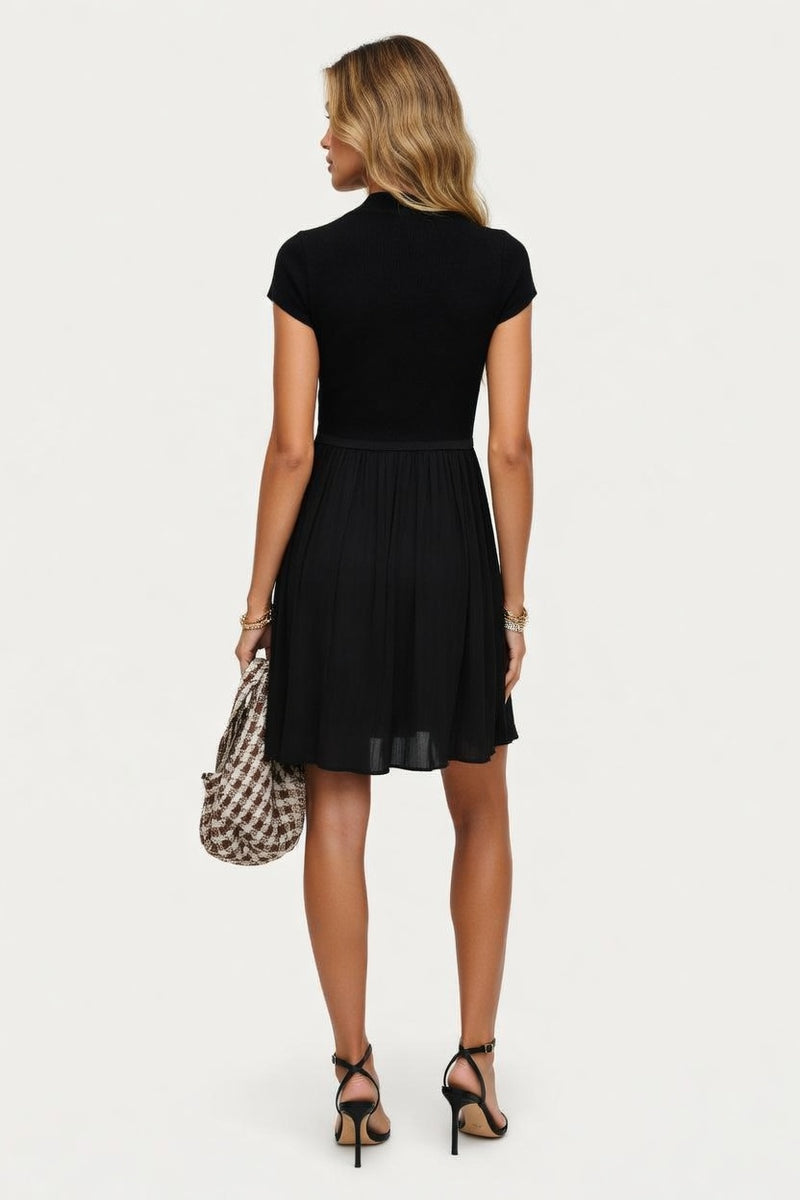 Pleated Midi Dress — back view