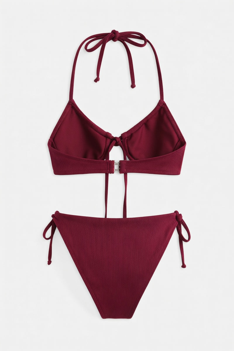 Split Bikini Set — back view