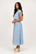 Crop Top & Pleated Midi Skirt Co-ord — side view