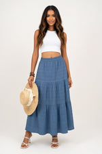 Pleated Mini Skirt — Ocean Blue