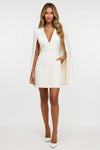 Cape Dress with Double-Breasted Detail