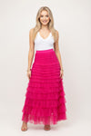 Mesh Tiered Mini Skirt