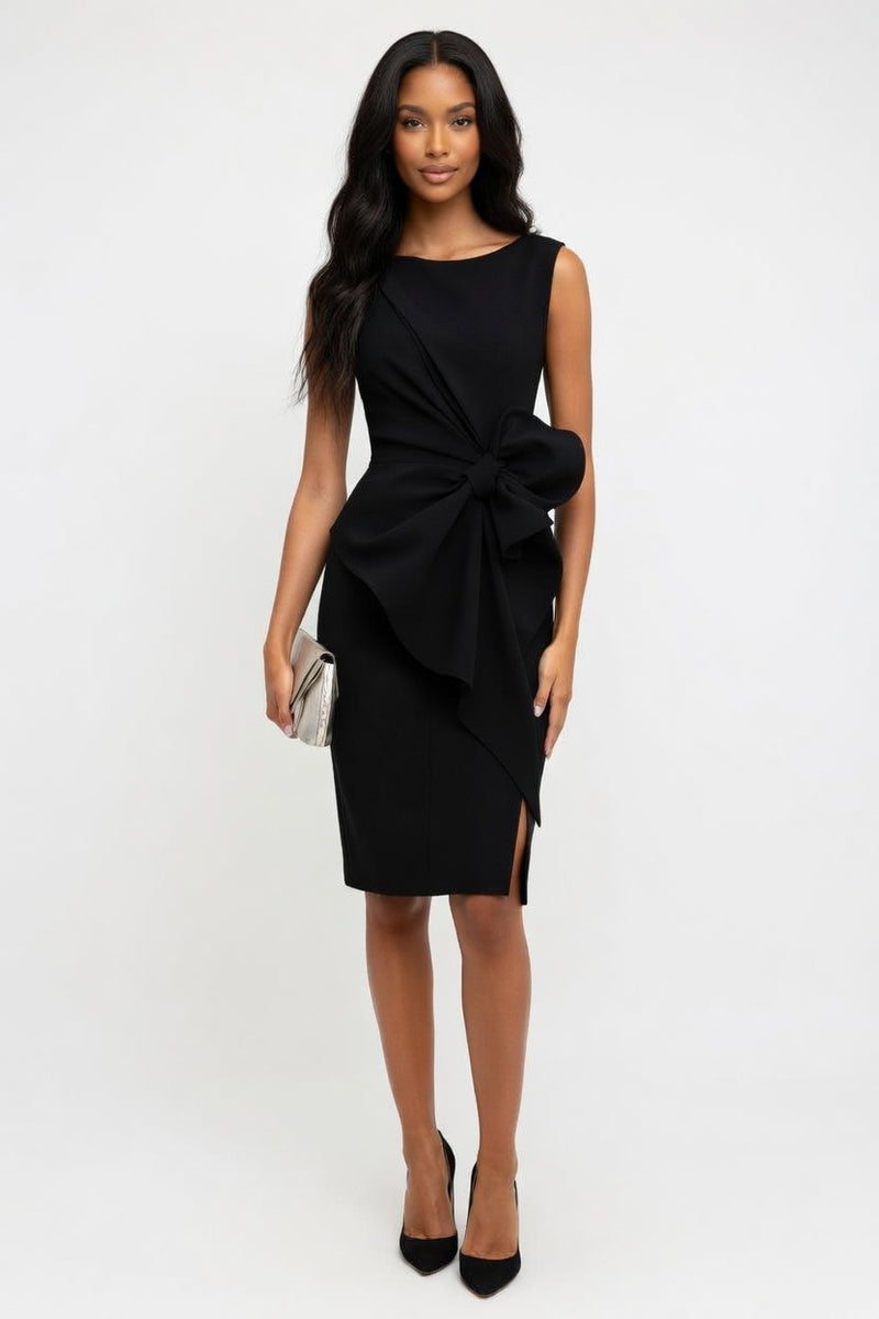 Solid Colour Bodycon Dress — front view