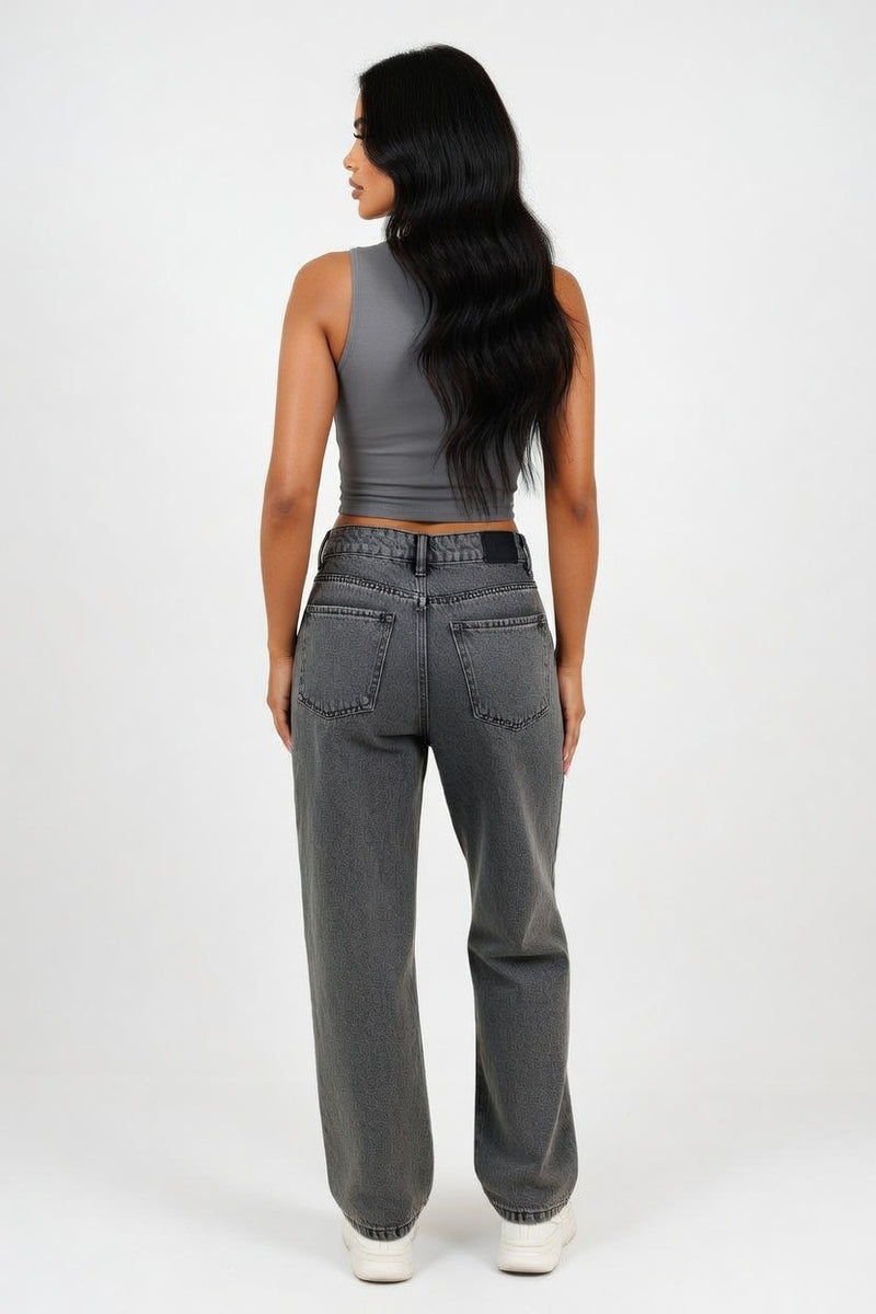 Round Neck Long Sleeve Top — back view