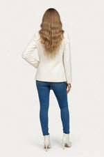 Lapel Woolen Coat — back view