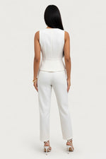 Sleeveless Vest & High-Waisted Trousers Co-ord — back view