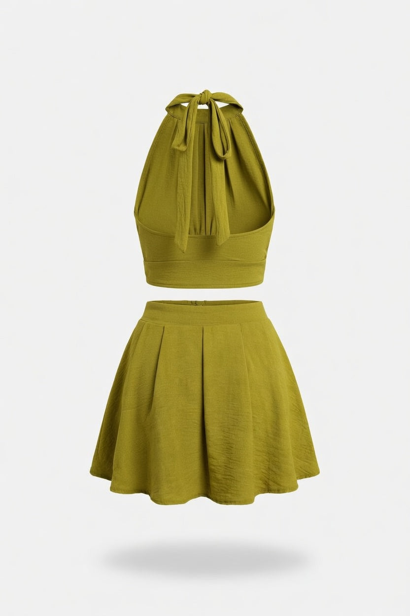 Halter Co-ord Set — back view