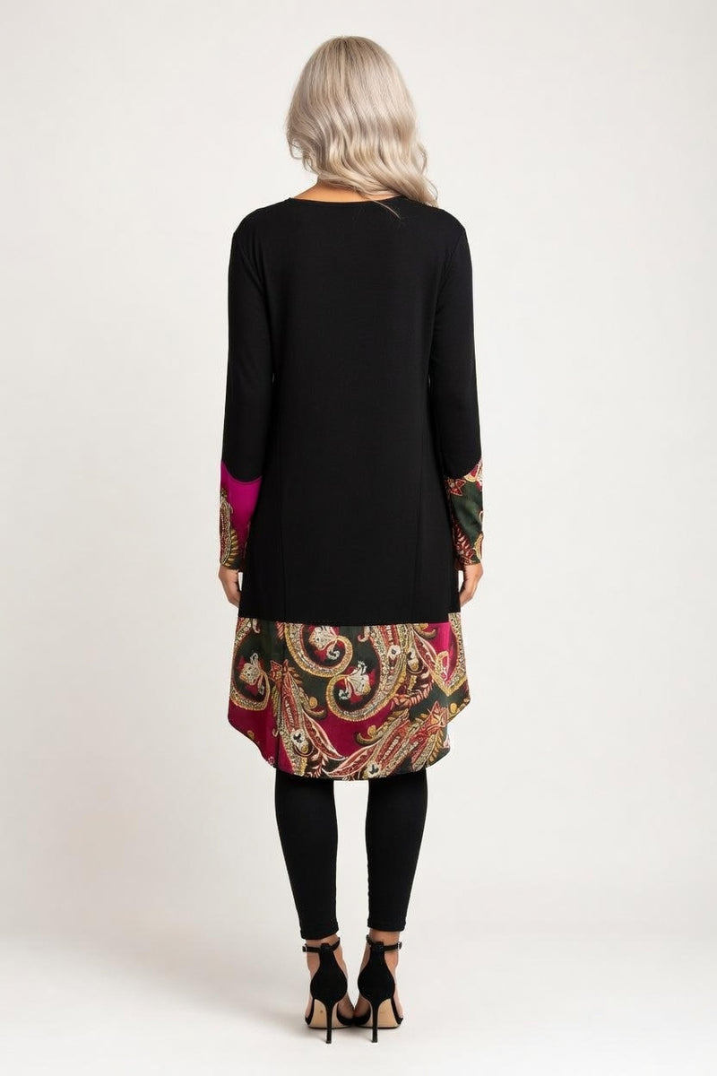 Printed Midi Dress — back view