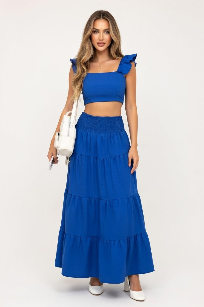 Camisole Top & Mini Skirt Co-ord Set — Blue