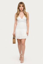 Lace Panel Suspender Dress — front view