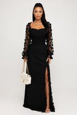 Long Sleeve Midi Dress — front view