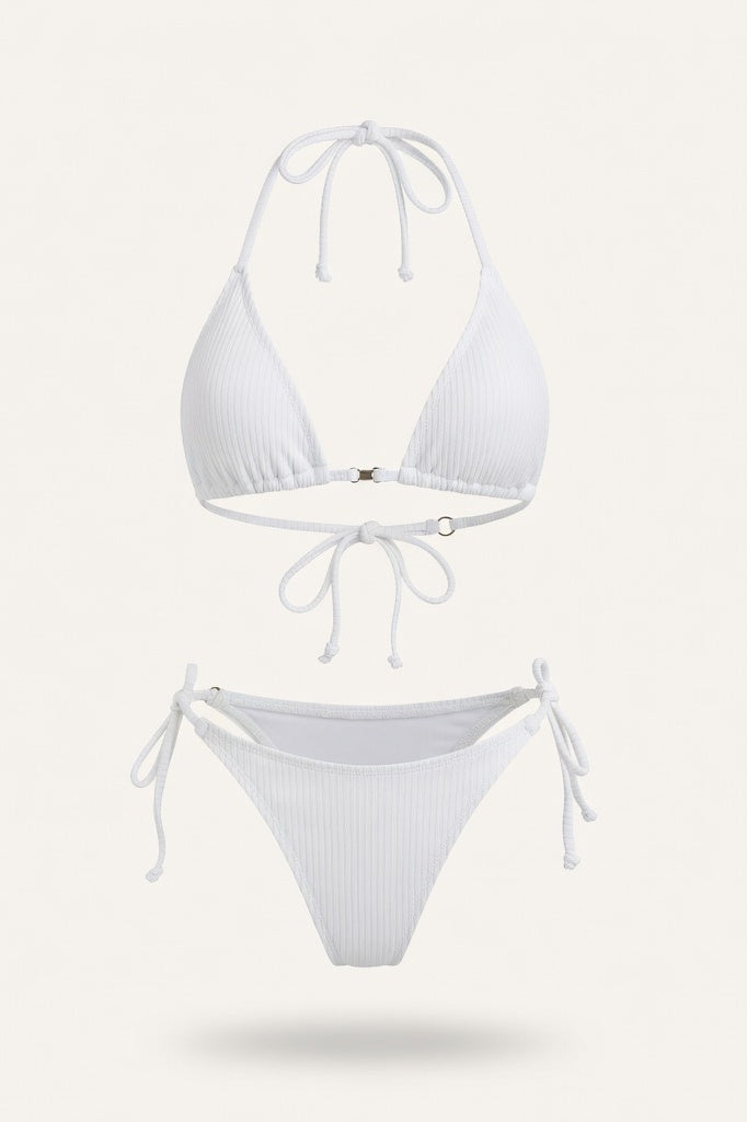 Triangle Bikini Set — White