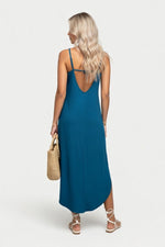 Backless Halter Slip Dress — back view