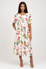 Round Neck Printed Dress — Print 6