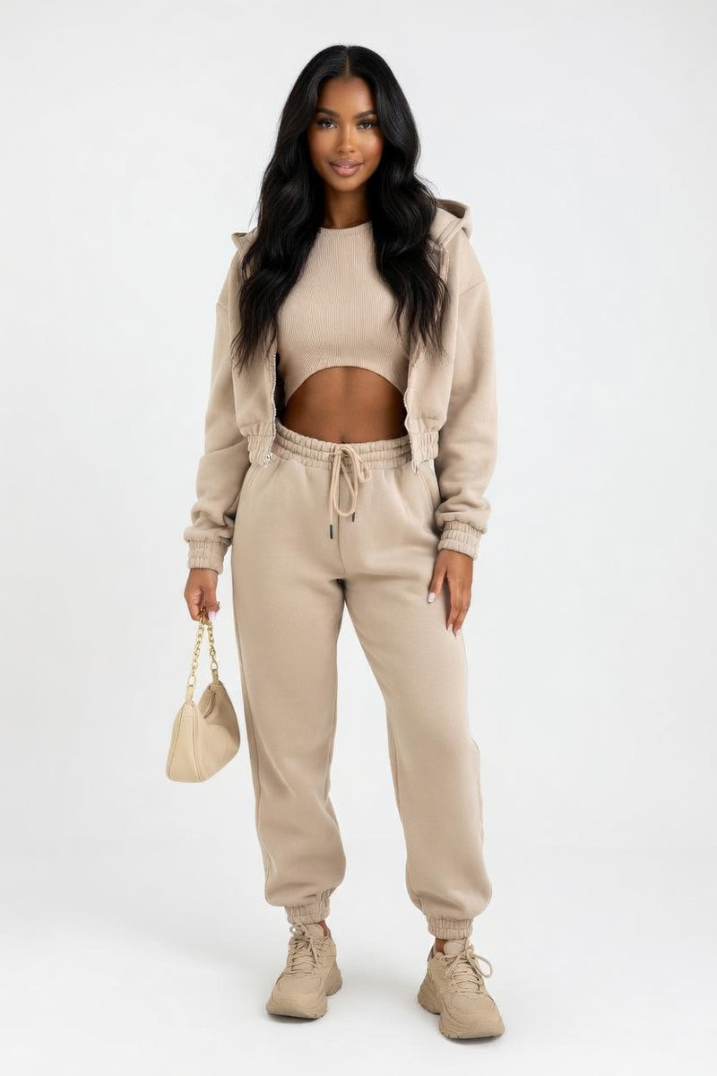 Hooded Sweat Set — front view