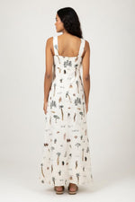 Printed Swing Dress — back view