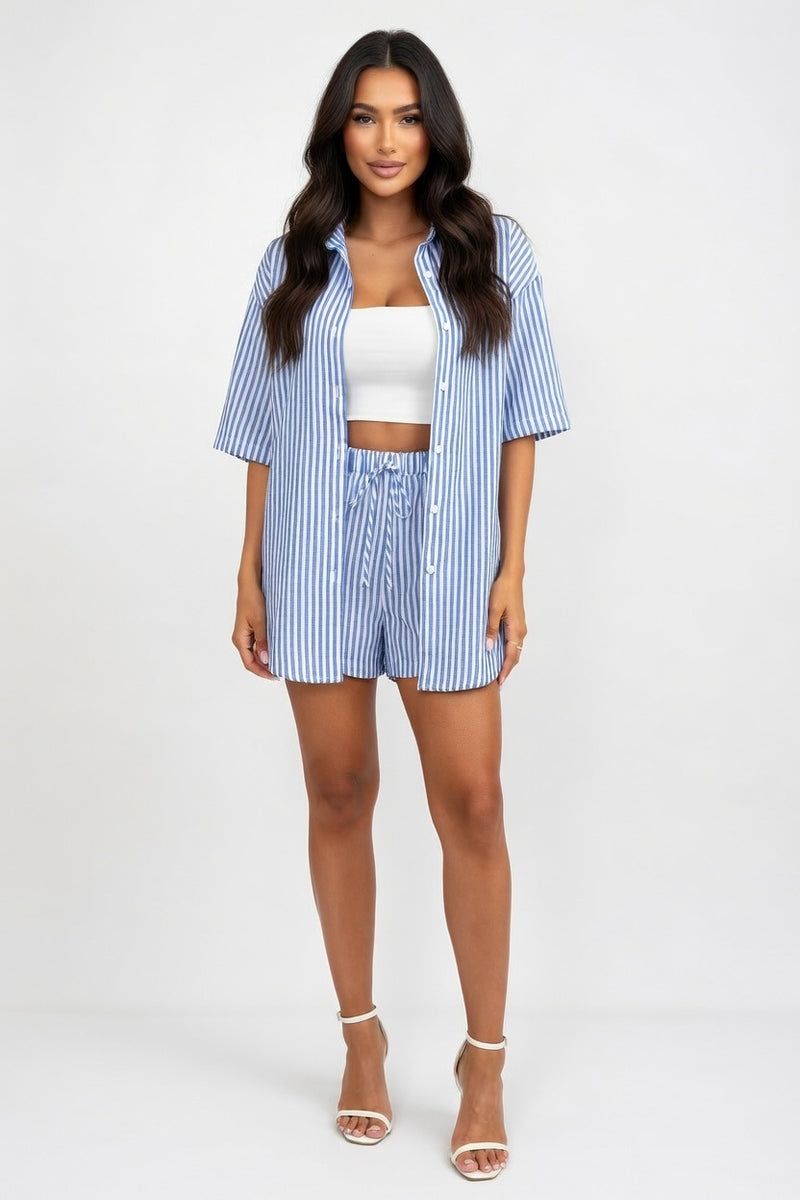 Striped Co-ord Set — Pink