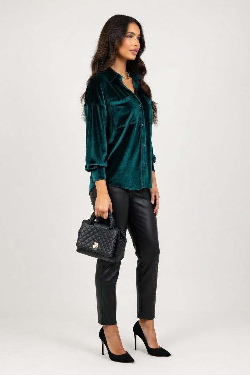 Loose Button Cardigan — side view
