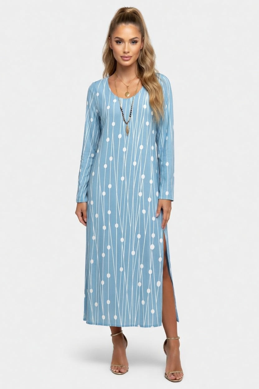 Polka Dot Midi Dress — front view